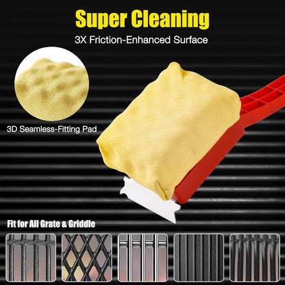 Grill Brush Bristle-Free – Steam Cleaning – Includes 2 Extra Brush Head – Heavy-Duty Barbecue Scraper