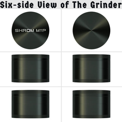 Spice Grinder, Aluminum Large 3" Kitchen Grinder (Grey)