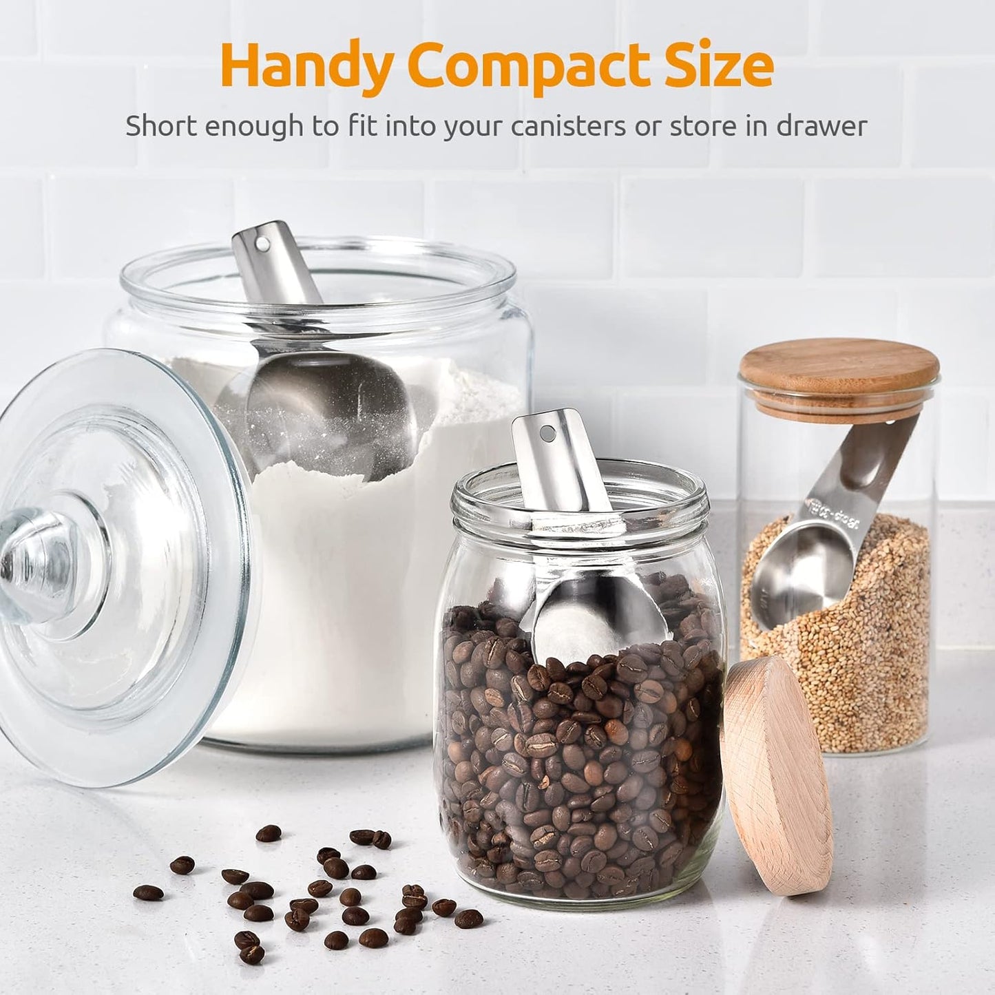 Measuring Cups, U-Taste Magnetic Measuring Cups and Spoons Set of 13 in 18/8 Stainless Steel: 7 Measuring Cups and 5 Measuring Spoons with 1 Professional Magnetic Measurement Conversion Chart