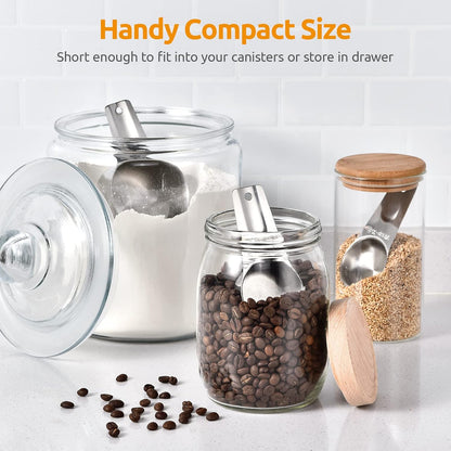 Measuring Cups, U-Taste Magnetic Measuring Cups and Spoons Set of 13 in 18/8 Stainless Steel: 7 Measuring Cups and 5 Measuring Spoons with 1 Professional Magnetic Measurement Conversion Chart
