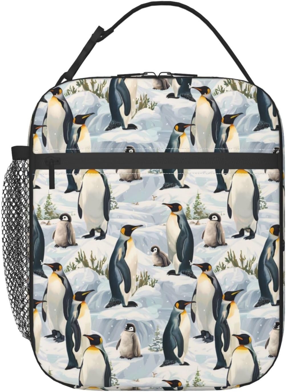 Reusable Sea Otter and Water Lily Lunch Box for Kids Girls Boys Women Adult, Insulated Cute Lunch Bag,Polyester Cooler Handbags Case for School Picnic Work Travel Outdoor Beach or Hiking