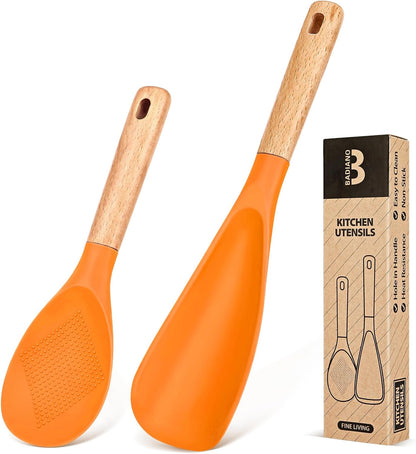 Badiano Cooking Spoon and Rice Scooper for Nonstick Cookware,Multi-function