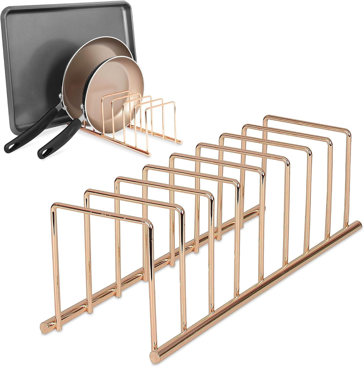 Spectrum Euro Kitchen Organizer for Cooking and Bakeware, Satin Nickel