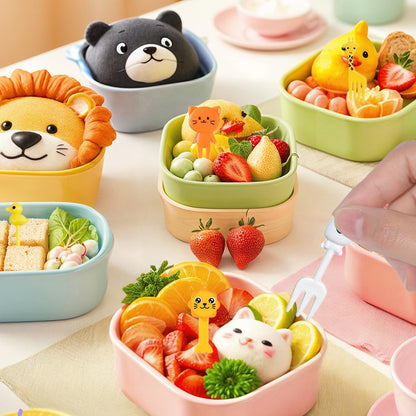 65 Pieces Animal Food Picks for Lunchbox, Mini Fun Fruit Picks for Lunch Accessories, Lunch Picks for Bento Box Essentials, Cute Reusable Toothpicks Forks for Picky Eaters, BPA-Free