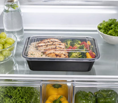 10-Piece Meal Prep Containers with Lids, Single Compartment, BPA-Free, Leak-Resistant, Microwave and Dishwasher Safe, Made for Family Meals and Easy Serving