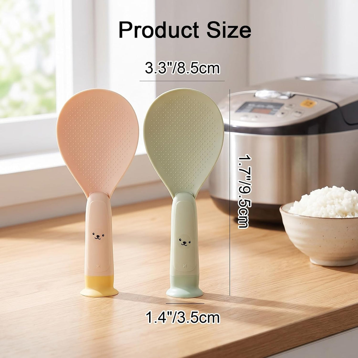 Rice Scooper - Mabor 2 Pcs Standing Non Stick Heat Resistant