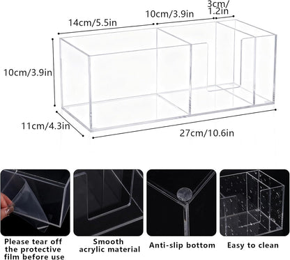 Coffee Cup Holder for Countertop, Acrylic Disposable Cup Organizer Clear Coffee Station Organizer for Cup Lid Stirrers Pod Coffee Bar Accessories