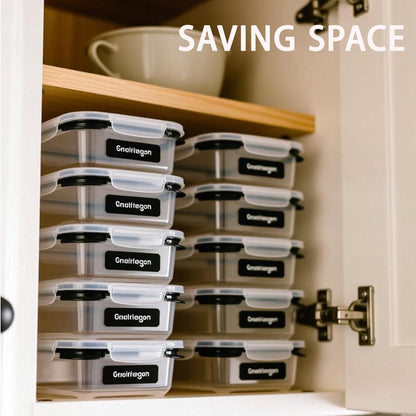 48 Pack Meal Prep Containers Set With Airtight Lids,BPA Free Food Storage Containers For Leftovers Leakproof Stackable Freezer/Microwave/Dishwasher Safe Lunch Box (24, Rectangular+Roud)