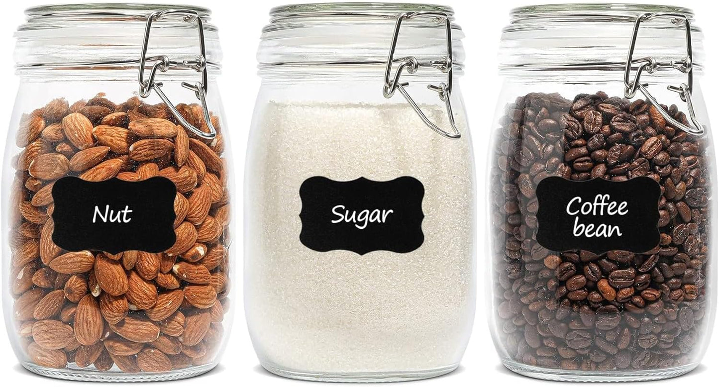 ComSaf 6-Pack 17oz Short Glass Jars for Drawers, Small Airtight Food Canisters for Spices, Nuts & Kids Snacks, Pint Sized Canning Jar Set for Jams, Pickles & Pantry Organization
