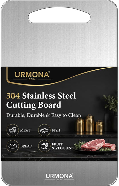 URMONA 3 PCS 304 Stainless Steel Cutting Board Set for Kitchen
