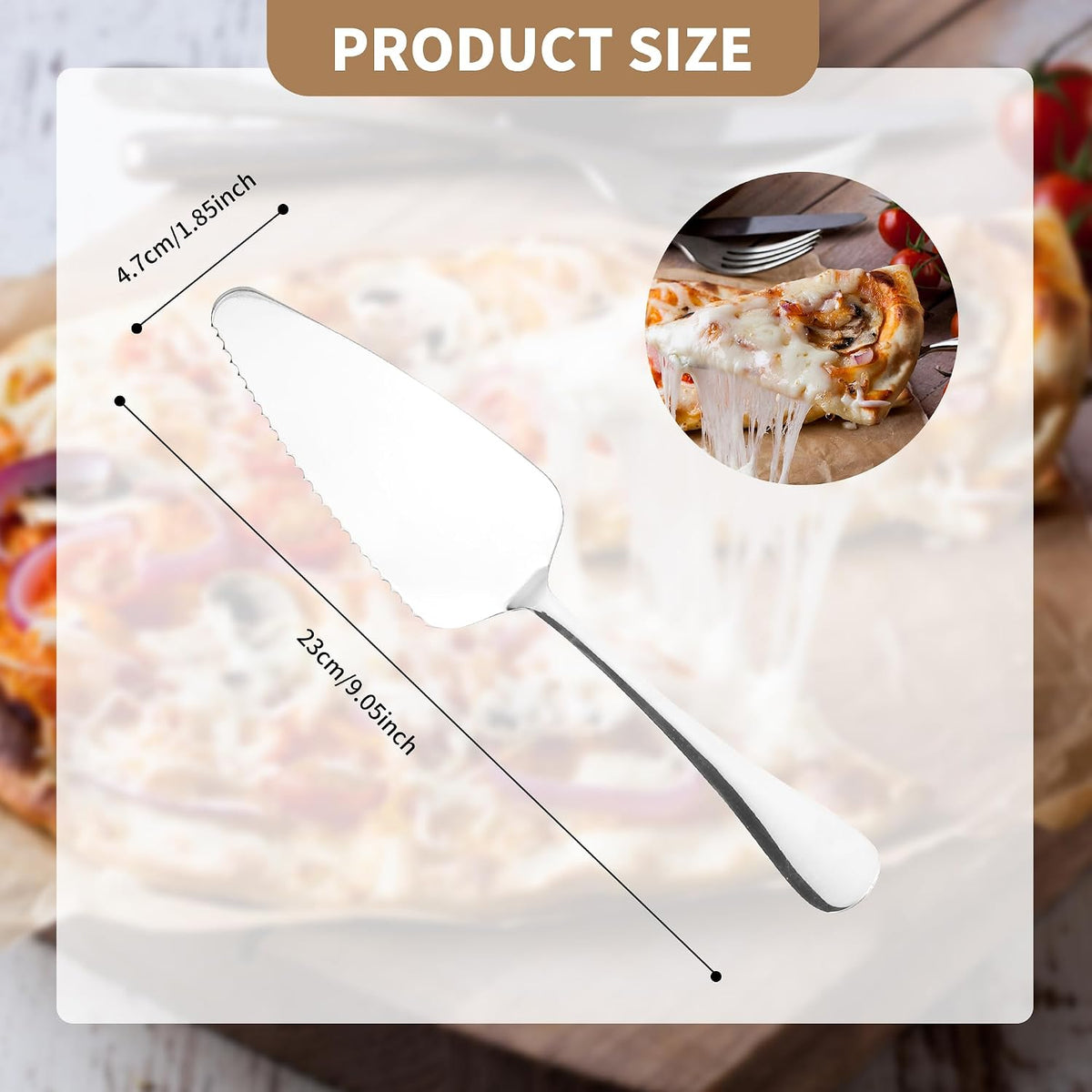 20 Pcs Stainless Steel Pie Server Cake Servers