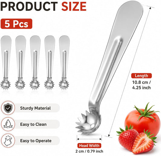 5 Pcs Tomato Stem Corer, Strawberry Huller Tool