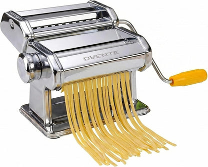 OVENTE Pasta Maker Machine with 7 Adjustable Settings, Silver PA515S