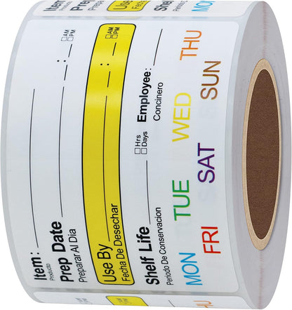 Hybsk 2 x 3 Inch Removable Freezer Food Labels for Reusable Containers- Easy Clean Leaves No Residue Food Storage Freezer 300 Stickers (Type 1)