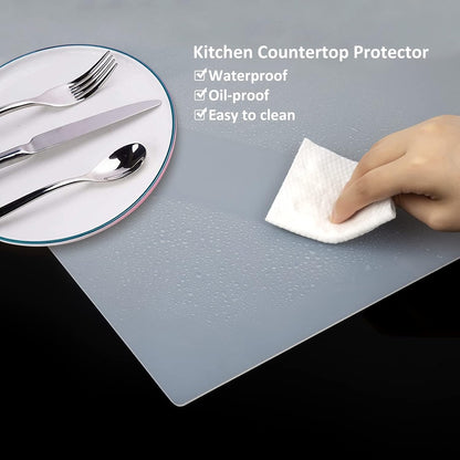 Silicone Mat Heat Resistant Mats for Countertop, Large Silicone Mats for Crafts Kitchen Counter Workbench Table protector, Size 36x24 inches Thick 2mm,Rolled Package,Light Blue
