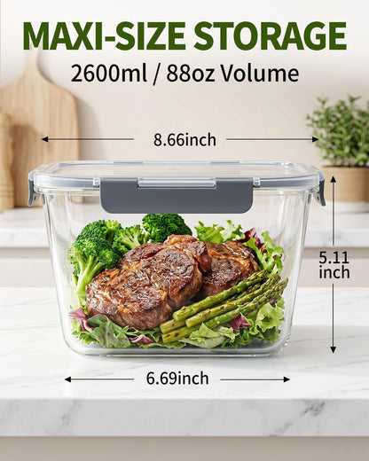 Ankou Airtight Food Storage Container Sets with Lids 6Pcs Pop Containers for Kitchen Pantry Organization BPA-Free Stackable Kitchen Storage Containers for Cereal Flour Sugar (0.5, 1.2, 1.8qt)*2