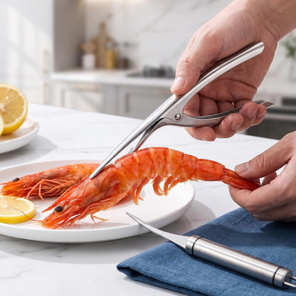 Shrimp Deveiner Tool and Peeler Set Multifunctional Shrimp Deveining Tool