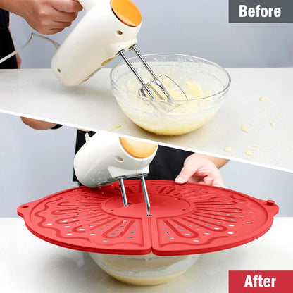 Foldable Silicone Splatter Screen for 10-12" Pans, BPA-Free, Gray | Foldable Splash Guard, Multi-Use Grease Splatter Guard/Trivet Mat,Non-Stick Oil Splatter Guard, Dishwasher Safe
