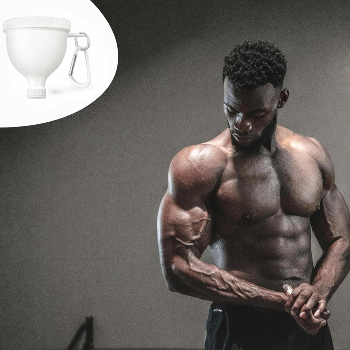 2 Pack Premium Protein Powder Containers - Portable Protein Funnels(50ml)
