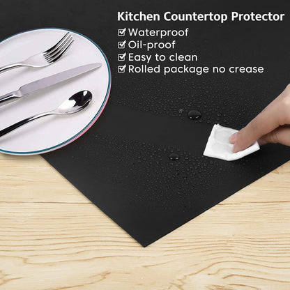 Silicone Mat Heat Resistant Mats for Countertop, Large Silicone Mats for Crafts Kitchen Counter Workbench Table protector, Size 36x24 inches Thick 2mm,Rolled Package,Light Blue