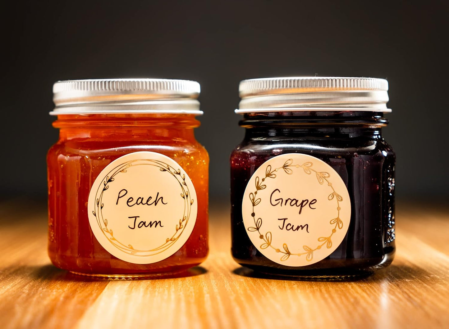 MONEST Waterproof Label Stickers for Jars and Lids, Pantry, Mason Jar, Canning, Spice, Bottle Labels (Red Tulip 2"x3")