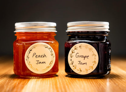 MONEST Waterproof Label Stickers for Jars and Lids, Pantry, Mason Jar, Canning, Spice, Bottle Labels (Red Tulip 2"x3")