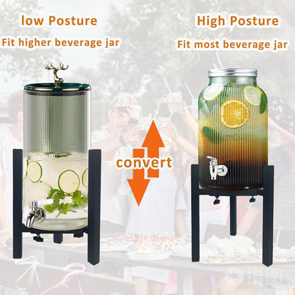 Drink Dispensers Stand For Party. Universal Beverage Dispensers Stand Adjustment Range 7.1 to 11.5 inches Wide, Holder For Most 1 to 3.5 Gallon Beverage Dispensers (stand only)
