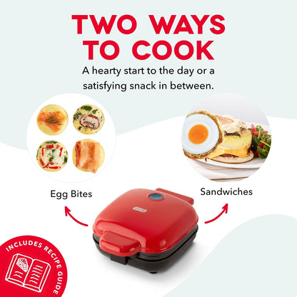 Dash Deluxe Egg Bite Maker - Electric Egg Bite Maker for Healthy Protein Snacks - Quick Cleanup, Space-Saving Design & Non-Slip Feet - 4 Servings, Aqua