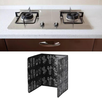Tissting 33.1x12.8in (84x32.5cm) Foldable Splatter Guard - 3-Sided Aluminum Splash Board for Stove Top, Kitchen Oil Barrier, Grease Protection, Easy Clean & Storage