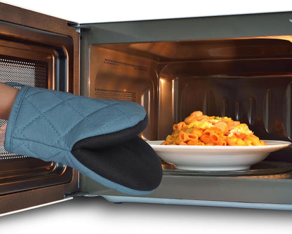 Goldmeet Mini Oven Mitts 2-Pack, 7"x5.5", 500°F Silicone Grip, Gray