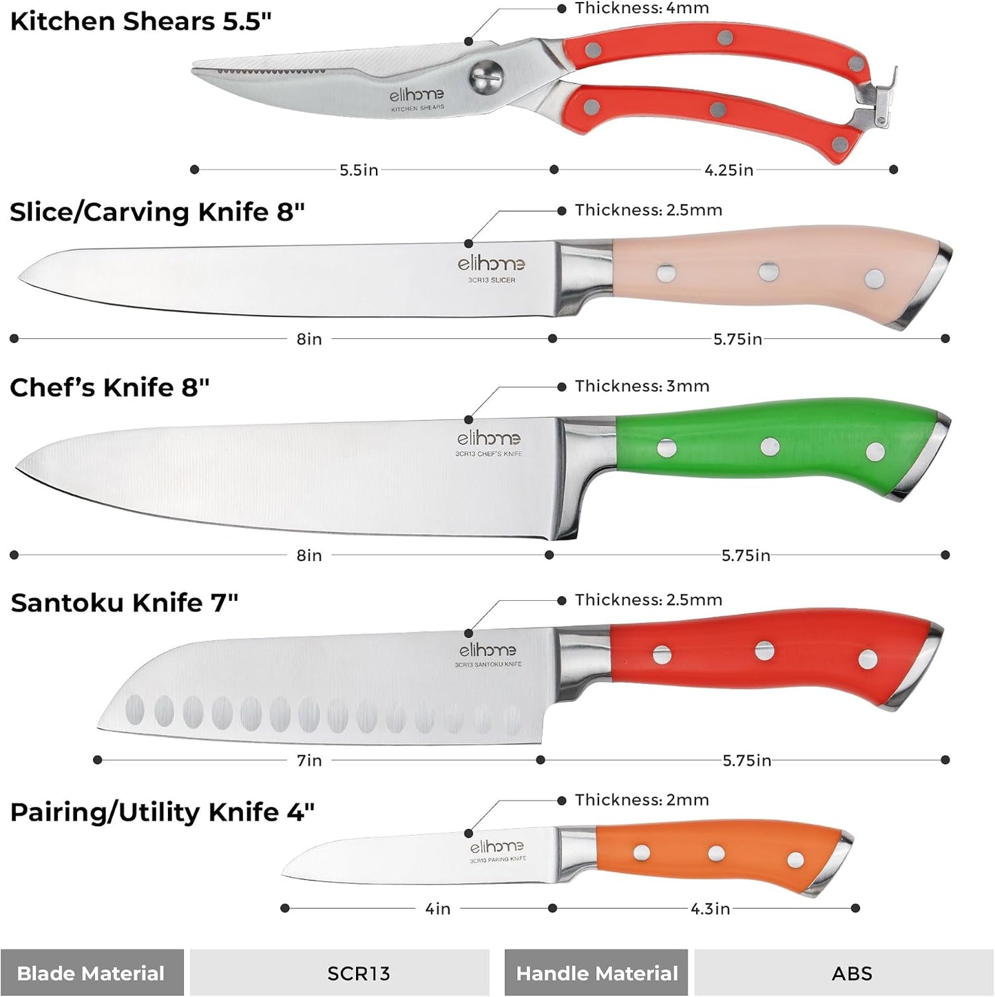 Elihome Cutting Wise 4pcs Kitchen Cutting Board Set, Non Slip Feet, Color Coded with Food Icon, Natural Wood Fiber, Dishwasher Safe, Eco-Friendly, Juice Grooves,Non Porous, BPA Free, Made in USA