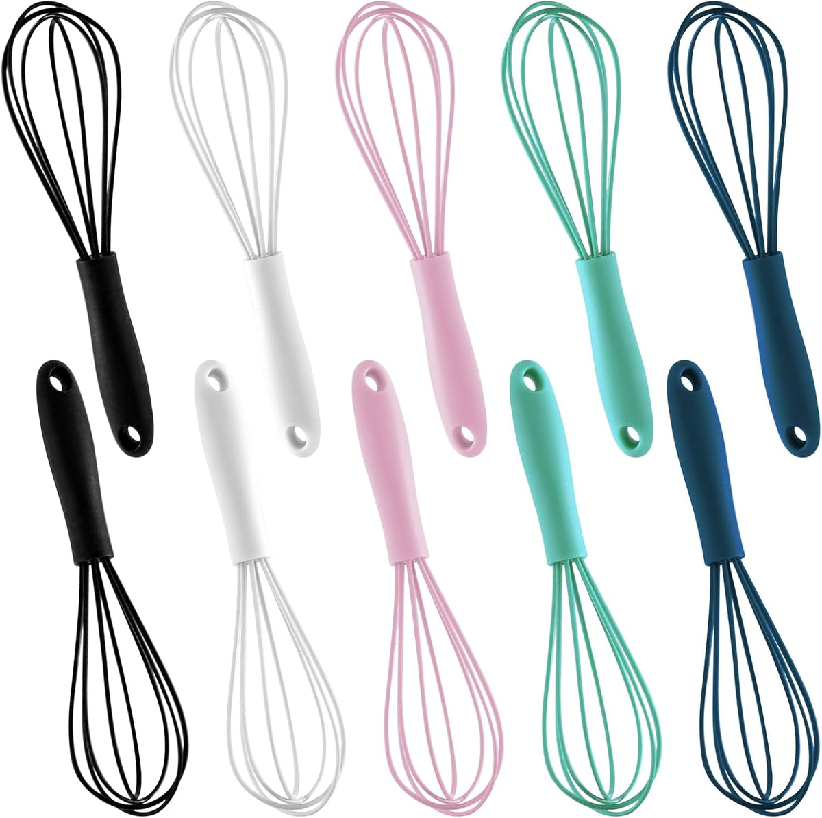 Silicone Whisk Colorful Kitchen Mini Silicone Whisks