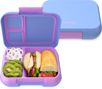 Bentgo Pop - Leak-Proof Lunch Box & Removable Divider for Ages 8+ & Teens - Lunch Container Holds 5 Cups of Food; 3-4 Compartments; Microwave/Dishwasher Safe; 2 Year Warranty (Flame Red/Turquoise)
