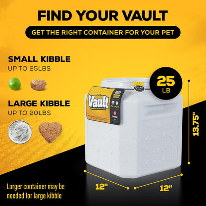 Vittles Vault Traditional Pet Food Storage Container For Dog Kibbles/Bird Seed/Oatmeal/Rice/Flour/Cereal, BPA Free Plastic, Sealed Airtight For Cat Food, Up To 50 lb, Made in USA, With Scoop, Gray