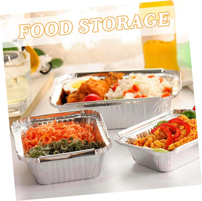 PRETYZOOM 30pcs Aluminium Foil Barbecue Food Containers for Cooking Baking and Meal Prep Versatile Disposable Pans for Grilling Picnics and Parties Capacity