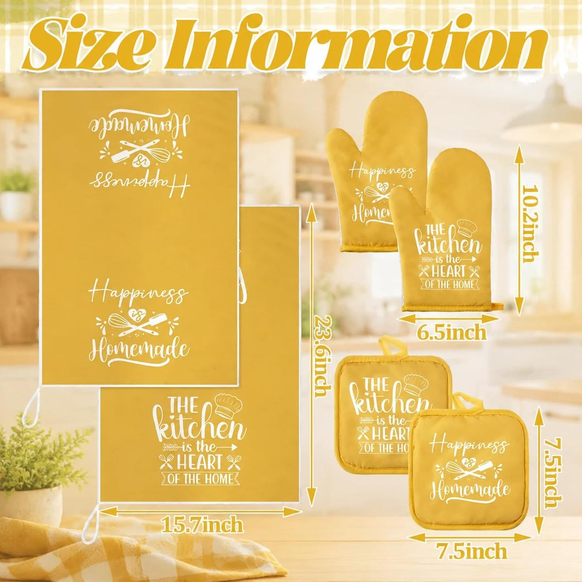 Sratte 6 Pcs Farmhouse Kitchen Decor Accessories Set