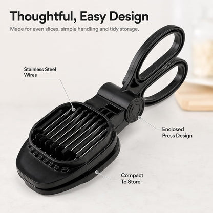 Multi-Purpose Fruit & Egg Slicer with Sharp Stainless Steel Blades
