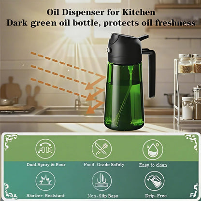 Olive Oil Sprayer for Cooking, 220ml Glass Oil Dispenser