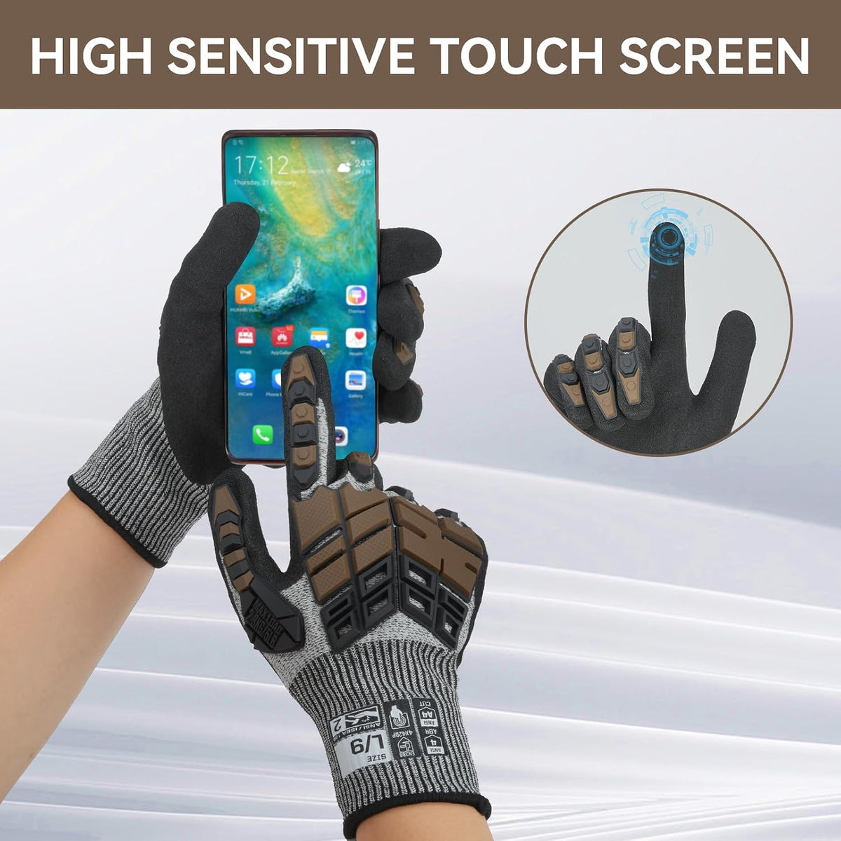 Safety Work Gloves,Impact Gloves for Men Women
