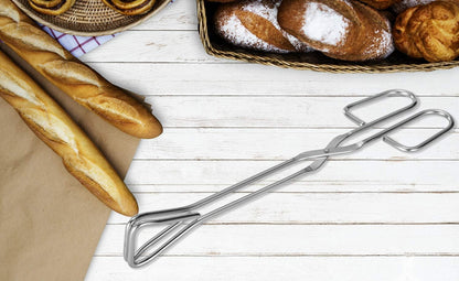 Hiash 9-Inch Heavy Duty Stainless Steel Kitchen Tongs - Comfortable Ergonomic Grip, Scissor Design, Heat Resistant for BBQ and Cooking