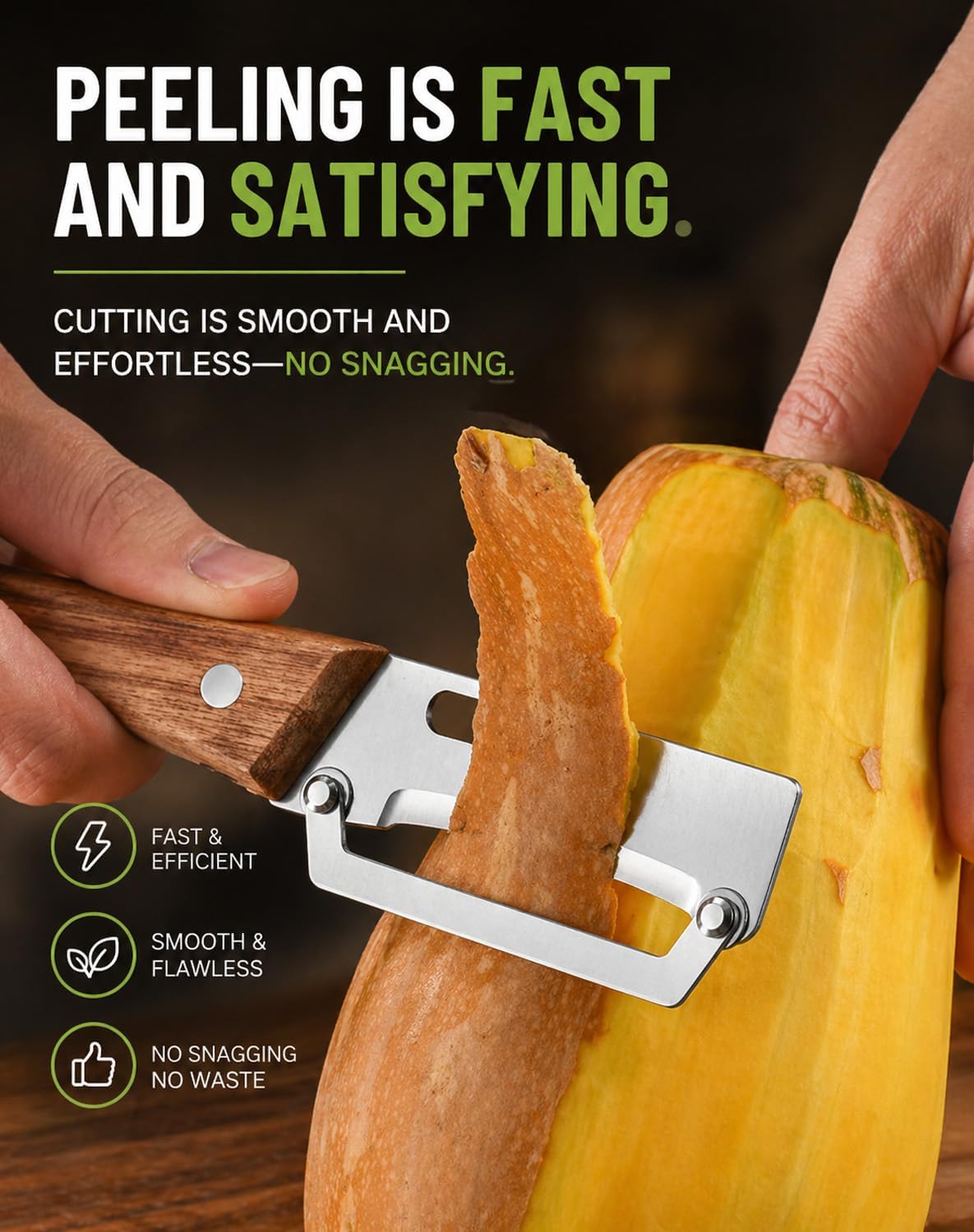 Precision Peeler Pro - Julienne Peeler Vegetable Peeler, Multifunctional Vegetable Peeler, 2.5mm Thickened Stainless Steel Peeler, Heavy Duty Julienne Peelers for Squash, Pineapple, Sugarcane (A+B)