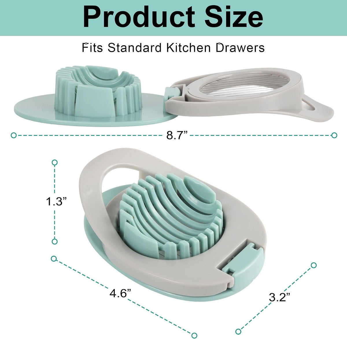 Egg Slicer for Hard Boiled Eggs, Uniform Thin Soft Food Cutter