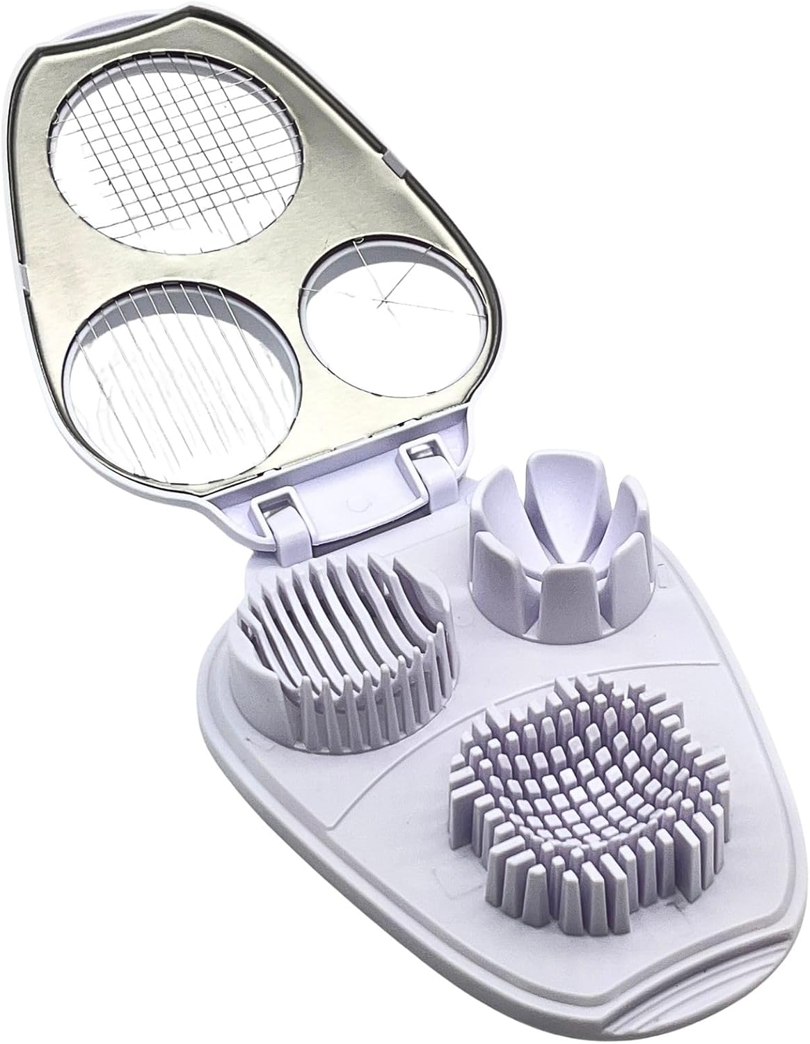 3 in 1 Boiled Egg Slicer Three Slicing Modes Kitchen Slicing Tool White
