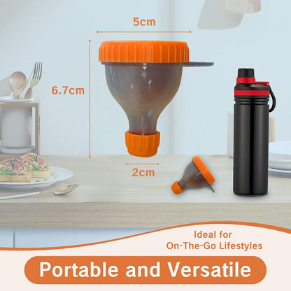 2Pack Protein Powder Container to go Portable Supplement Funnels for Filling Bottles with Protein Powder Compartment Pill Storage, Great for Workout, Travel, to-Go, Fitness