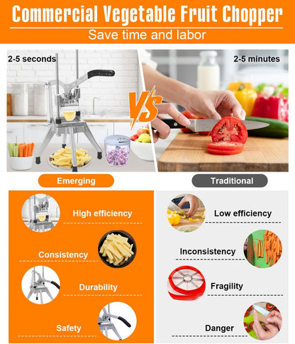 Commercial Tomato Slicer & Vegetable Chopper 1/4inch Food Slicer
