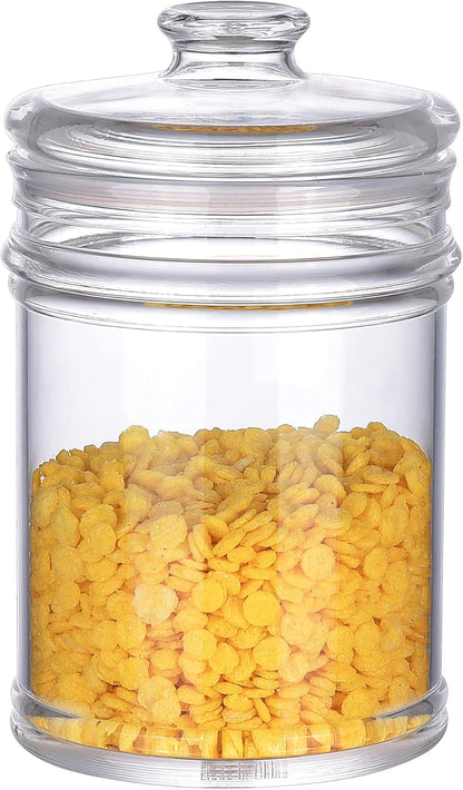 64 oz Reinforced Large Acrylic Canister with Locking Clamp, Airtight Flip Jar | Food Storage Container for Flour, Sugar, Coffee, Candy, Cookie etc