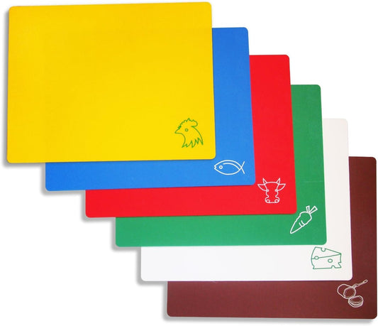 New Star Foodservice Flexible Cutting Board Set, 6 Count