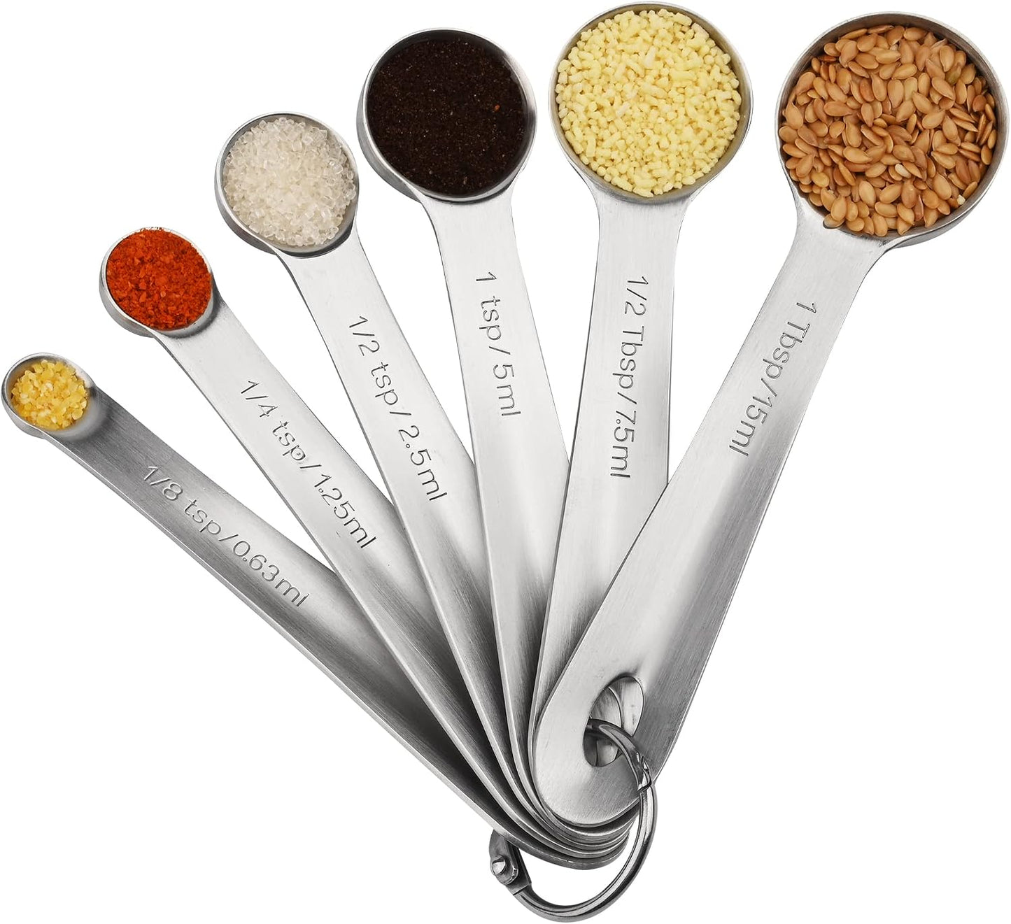 Measuring Cups and Spoons Set, 18/8 Stainless Steel Measuring Cups and Spoons Set, 5 Metal Measuring cup & 6 Baking Measuring Spoon, Imperial & Metric Measure Cup and Spoon Set 11