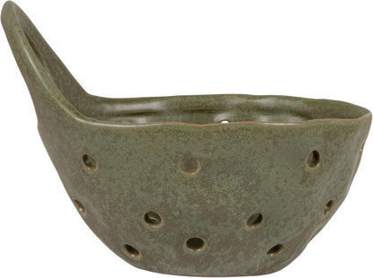 Creative Co-Op Stoneware Colanders with Handles, Set of 2