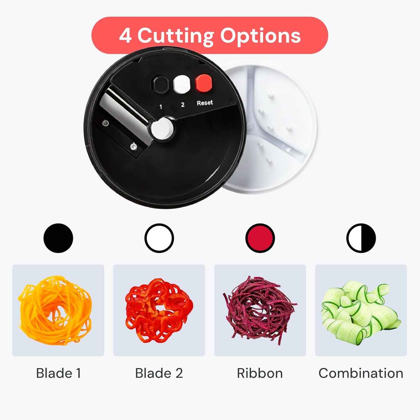 Fullstar Mandoline Slicer Spiralizer & Vegetable Slicer, Zucchini Noodle Maker, Onion & Food Chopper, Veggie Spiral Cutter & Grater (8 in 1)